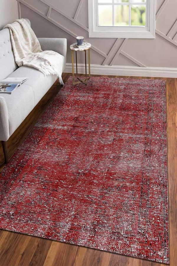 Labalel Pamuk Tabanlı Yıkanabilen Kaydırmaz Antibakteriyel Şönil Salon Halısı