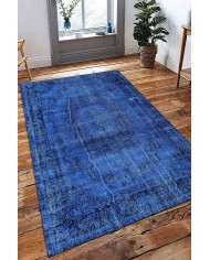 Lapis Eskitme Desenli Pamuk Tabanlı Yıkanabilen Kaydırmaz Antibakteriyel Şönil Salon Halısı