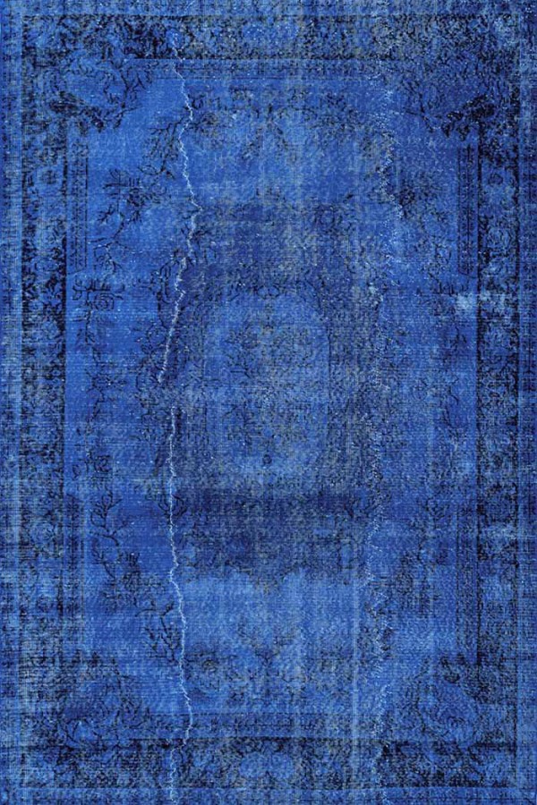 Lapis Eskitme Desenli Pamuk Tabanlı Yıkanabilen Kaydırmaz Antibakteriyel Şönil Salon Halısı