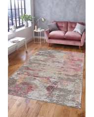 Laren Desenli Pamuk Tabanlı Yıkanabilen Kaydırmaz Antibakteriyel Şönil Salon Halısı