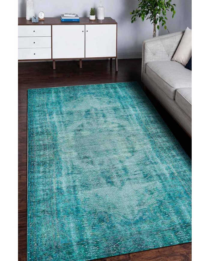 Levanzo Elit Desenli Pamuk Tabanlı Yıkanabilen Kaydırmaz Antibakteriyel Şönil Salon Halısı