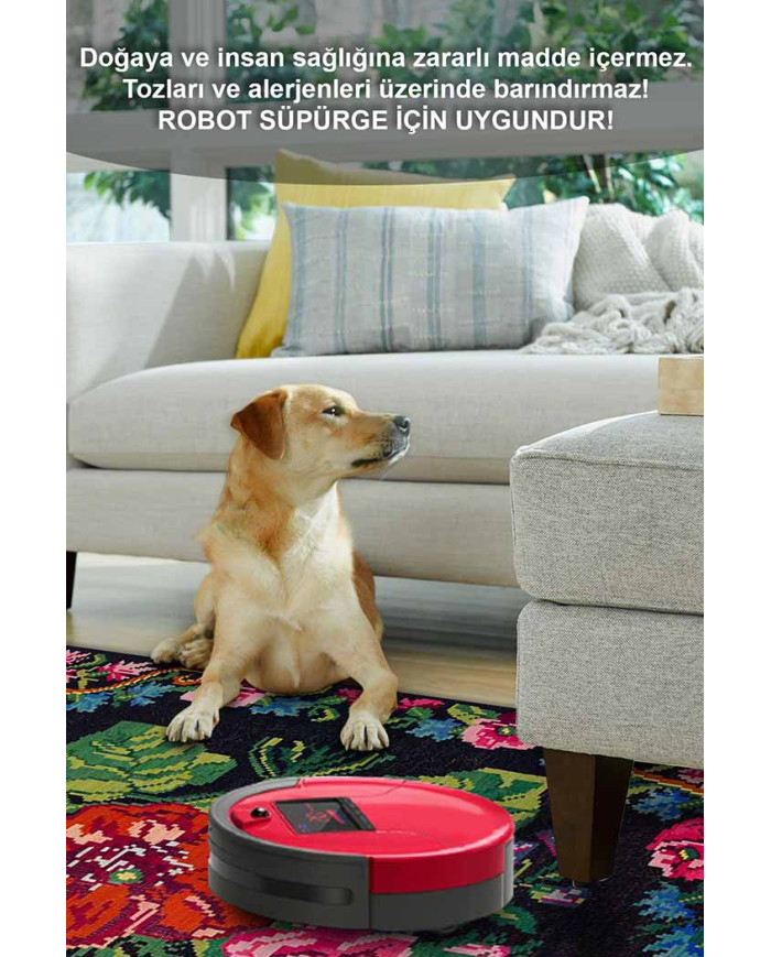 Leova Karabağ Desenli Pamuk Tabanlı Yıkanabilen Kaydırmaz Antibakteriyel Şönil Salon Halısı