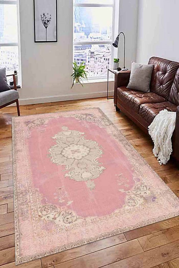 Lix Pamuk Tabanlı Yıkanabilen Kaydırmaz Antibakteriyel Şönil Salon Halısı