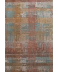 Lilac Renkli Desenli Pamuk Tabanlı Yıkanabilen Kaydırmaz Antibakteriyel Şönil Salon Halısı