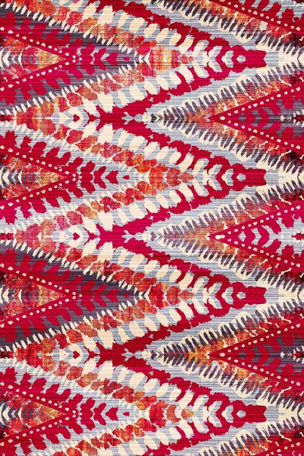 Lole Geometrik Desenli Pamuk Tabanlı Yıkanabilen Kaydırmaz Antibakteriyel Şönil Salon Halısı