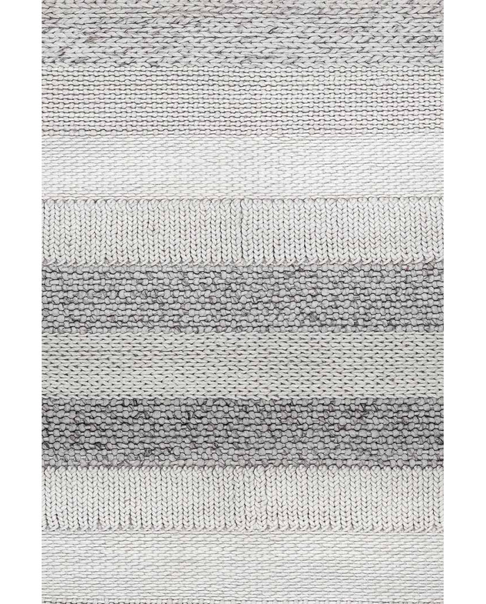 Loop İskandinav Desenli Pamuk Tabanlı Yıkanabilen Kaydırmaz Antibakteriyel Şönil Salon Halısı