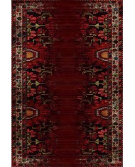 Lucy Eskitme Desenli Pamuk Tabanlı Yıkanabilen Kaydırmaz Antibakteriyel Şönil Salon Halısı