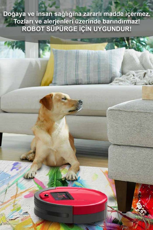 Lorane Desenli Pamuk Tabanlı Yıkanabilen Kaydırmaz Antibakteriyel Şönil Salon Halısı