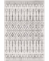 Malmö İskandinav Desenli Pamuk Tabanlı Yıkanabilen Kaydırmaz Antibakteriyel Şönil Salon Halısı