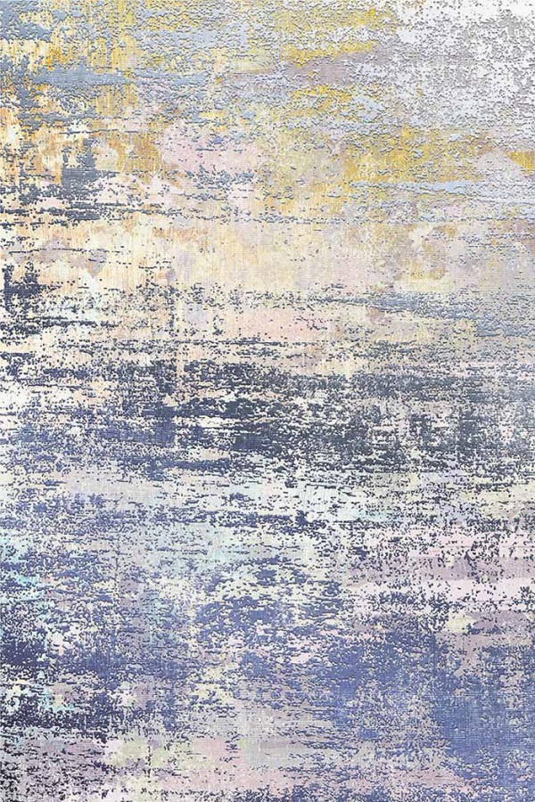 Mea Desenli Pamuk Tabanlı Yıkanabilen Kaydırmaz Antibakteriyel Şönil Salon Halısı