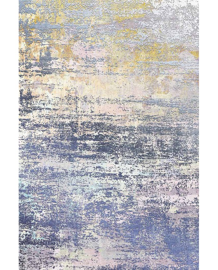 Mea Desenli Pamuk Tabanlı Yıkanabilen Kaydırmaz Antibakteriyel Şönil Salon Halısı