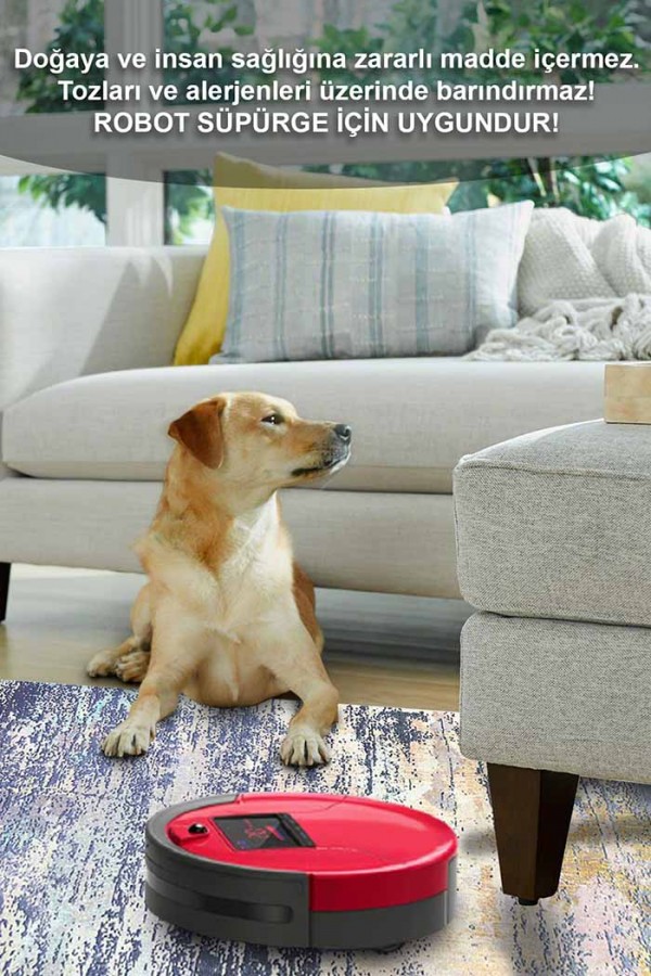 Mea Desenli Pamuk Tabanlı Yıkanabilen Kaydırmaz Antibakteriyel Şönil Salon Halısı