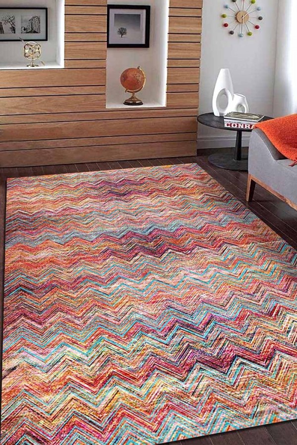 Missoni Desenli Pamuk Tabanlı Yıkanabilen Kaydırmaz Antibakteriyel Şönil Salon Halısı Missoni Desenli Pamuk Tabanlı Yıkanabilen Kaydırmaz Antibakteriyel Şönil Salon Halısı