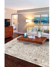 Monty Elit Desenli Pamuk Tabanlı Yıkanabilen Kaydırmaz Antibakteriyel Şönil Salon Halısı