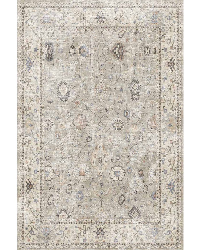 Monty Elit Desenli Pamuk Tabanlı Yıkanabilen Kaydırmaz Antibakteriyel Şönil Salon Halısı