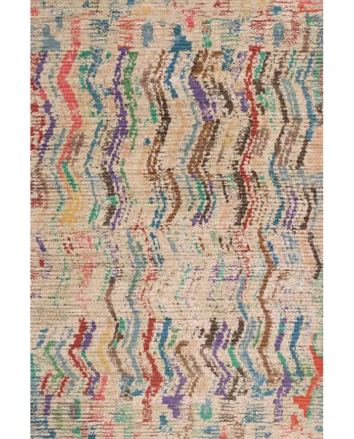 Nador-Morocco Desenli Pamuk Tabanlı Yıkanabilen Kaydırmaz Antibakteriyel Şönil Salon Halısı