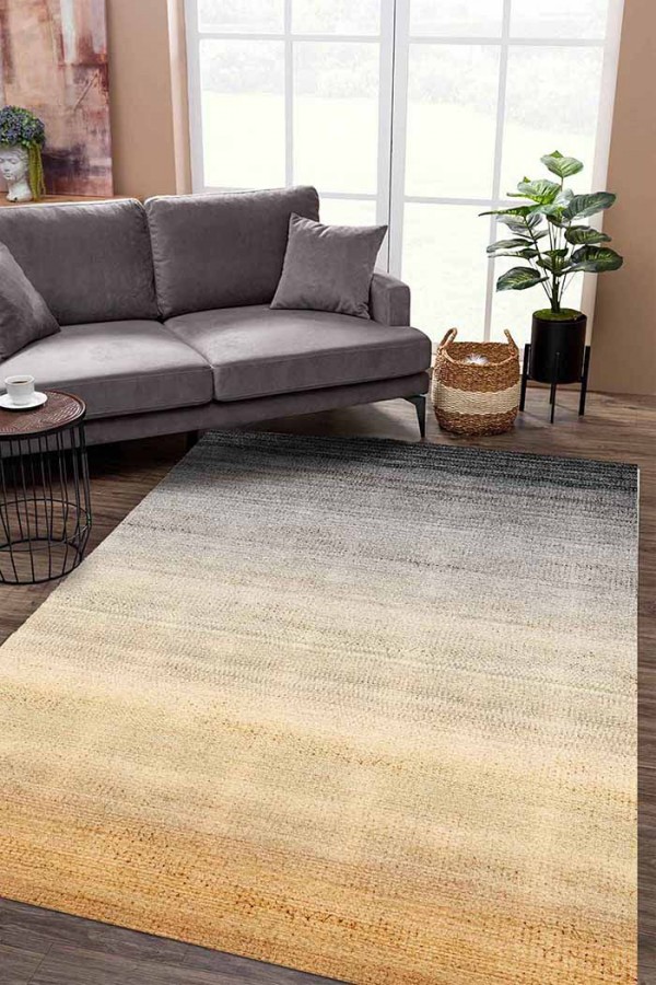 Nigel Desenli Pamuk Tabanlı Yıkanabilen Kaydırmaz Antibakteriyel Şönil Salon Halısı