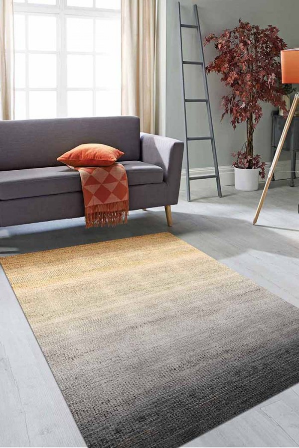 Nigel Desenli Pamuk Tabanlı Yıkanabilen Kaydırmaz Antibakteriyel Şönil Salon Halısı