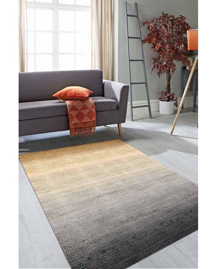 Nigel Desenli Pamuk Tabanlı Yıkanabilen Kaydırmaz Antibakteriyel Şönil Salon Halısı