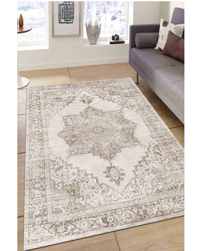 Pargax Pamuk Tabanlı Yıkanabilen Kaydırmaz Antibakteriyel Şönil Salon Halısı