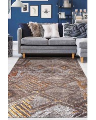 Norton Desenli Pamuk Tabanlı Yıkanabilen Kaydırmaz Antibakteriyel Şönil Salon Halısı