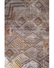 Norton Desenli Pamuk Tabanlı Yıkanabilen Kaydırmaz Antibakteriyel Şönil Salon Halısı