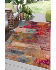 Pablo Desenli Pamuk Tabanlı Yıkanabilen Kaydırmaz Antibakteriyel Şönil Salon Halısı