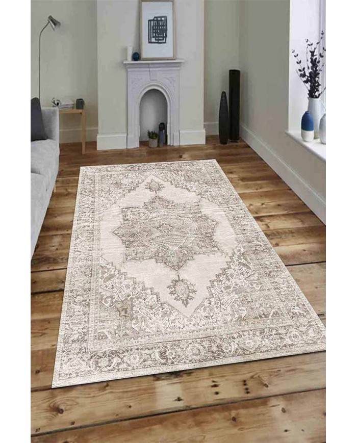 Pargax Pamuk Tabanlı Yıkanabilen Kaydırmaz Antibakteriyel Şönil Salon Halısı