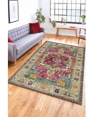 Petiax Pamuk Tabanlı Yıkanabilen Kaydırmaz Antibakteriyel Şönil Salon Halısı