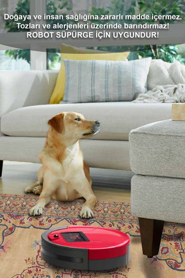 Pojix Pamuk Tabanlı Yıkanabilen Kaydırmaz Antibakteriyel Şönil Salon Halısı