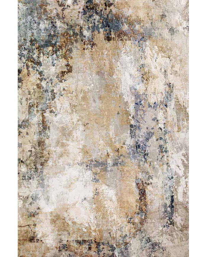 Porter Desenli Pamuk Tabanlı Yıkanabilen Kaydırmaz Antibakteriyel Şönil Salon Halısı