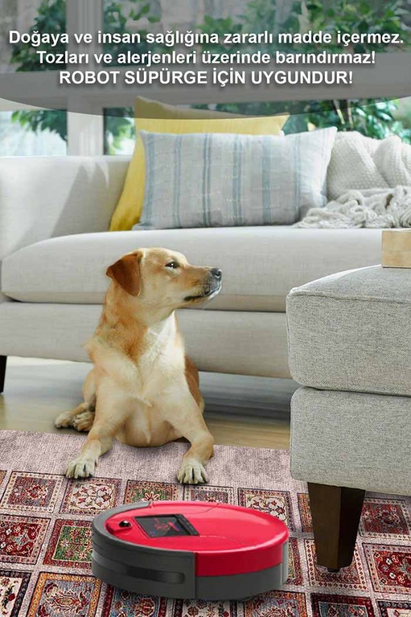 Puzzle Eskitme Desenli Pamuk Tabanlı Yıkanabilen Kaydırmaz Antibakteriyel Şönil Salon Halısı