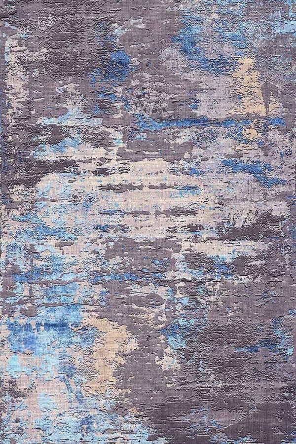 Rhodes Desenli Pamuk Tabanlı Yıkanabilen Kaydırmaz Antibakteriyel Şönil Salon Halısı