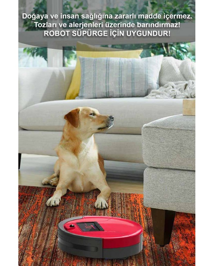 Riley Desenli Pamuk Tabanlı Yıkanabilen Kaydırmaz Antibakteriyel Şönil Salon Halısı