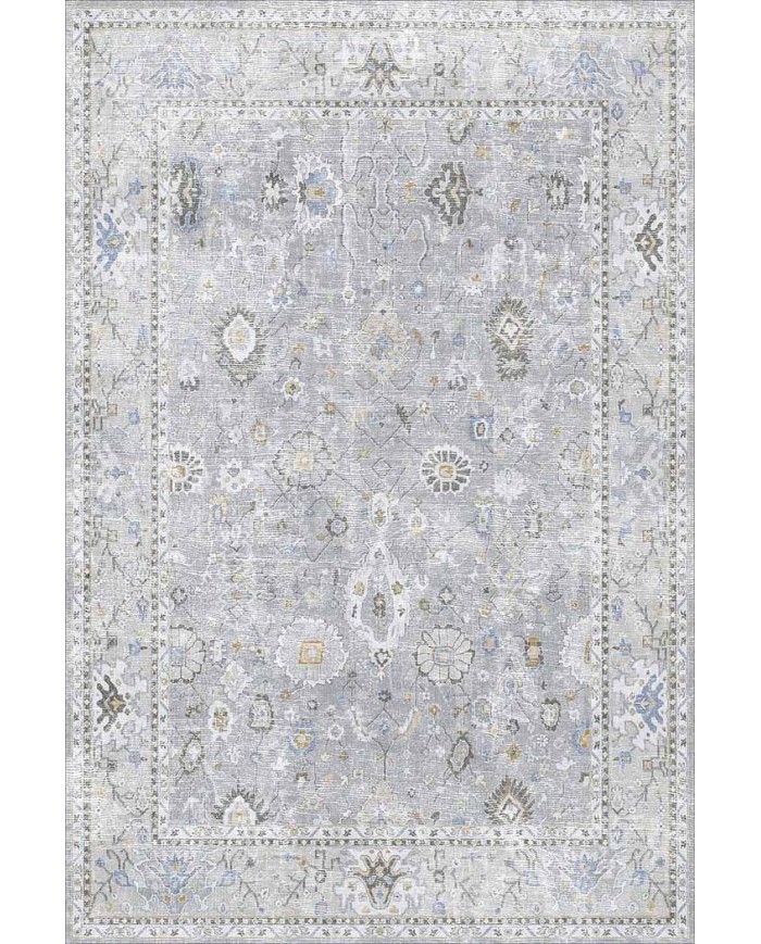 Saint Elit Desenli Pamuk Tabanlı Yıkanabilen Kaydırmaz Antibakteriyel Şönil Salon Halısı