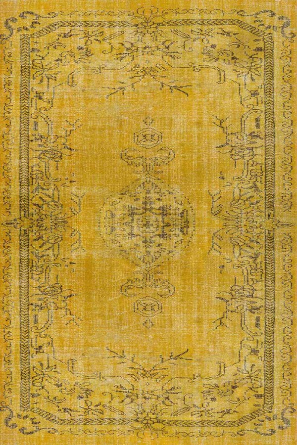 Sanepe Eskitme Desenli Pamuk Tabanlı Yıkanabilen Kaydırmaz Antibakteriyel Şönil Salon Halısı