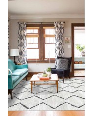 Sasha Desenli Pamuk Tabanlı Yıkanabilen Kaydırmaz Antibakteriyel Şönil Salon Halısı