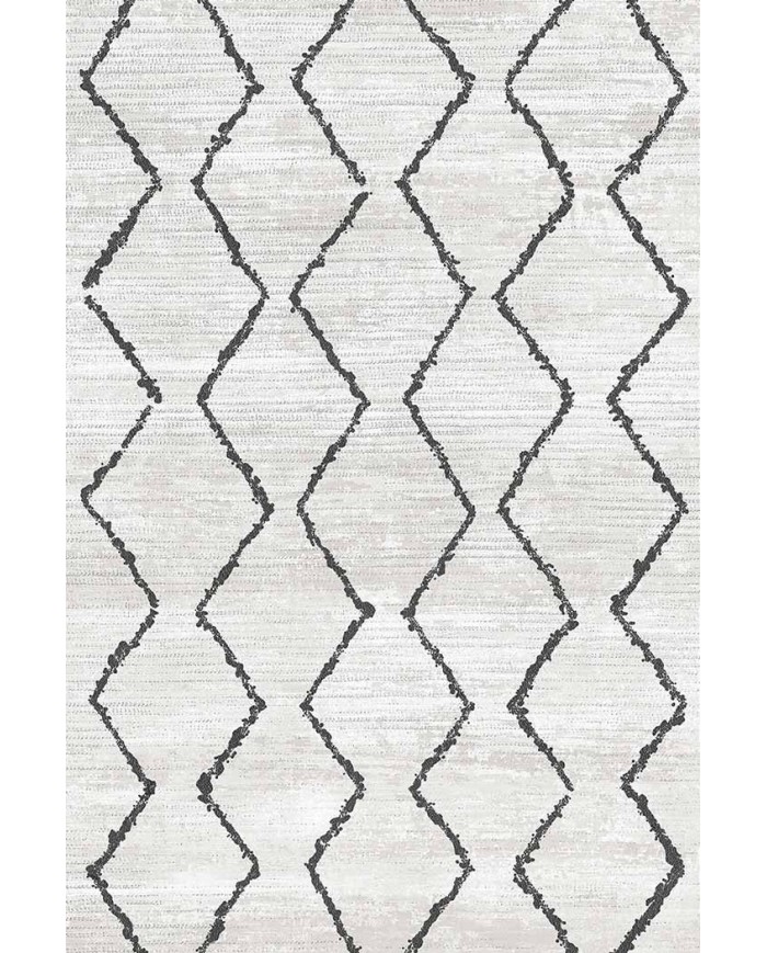 Sasha Desenli Pamuk Tabanlı Yıkanabilen Kaydırmaz Antibakteriyel Şönil Salon Halısı