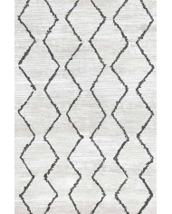 Sasha Desenli Pamuk Tabanlı Yıkanabilen Kaydırmaz Antibakteriyel Şönil Salon Halısı