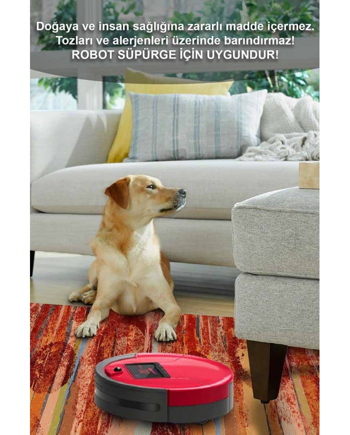 Takvor Desenli Pamuk Tabanlı Yıkanabilen Kaydırmaz Antibakteriyel Şönil Salon Halısı