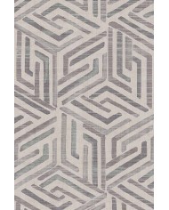 Tampere Geometrik Desenli Pamuk Tabanlı Yıkanabilen Kaydırmaz Antibakteriyel Şönil Salon Halısı