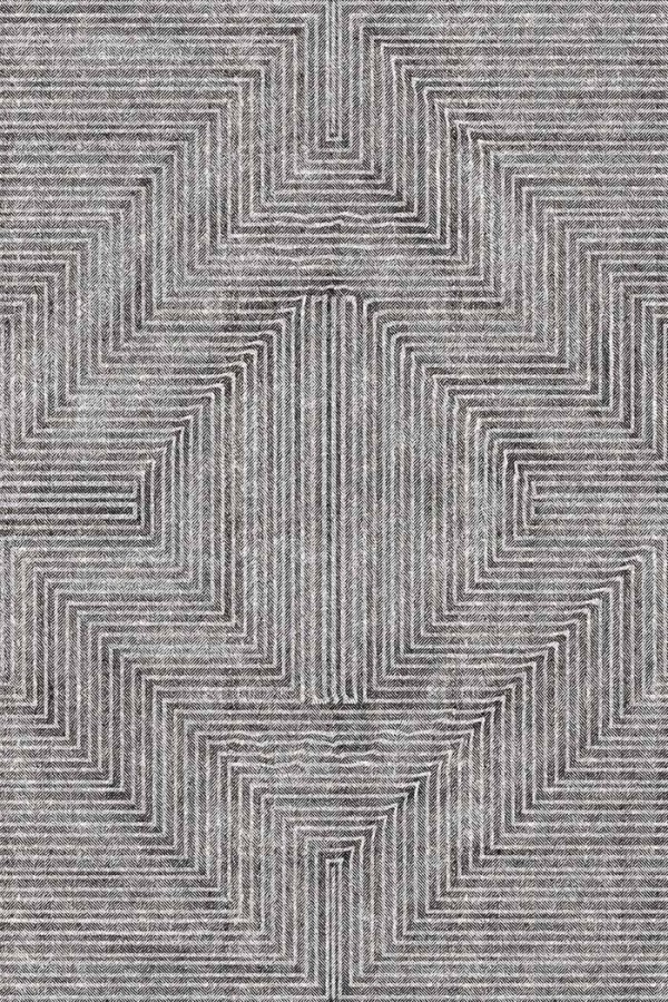 Upsala İskandinav Desenli Pamuk Tabanlı Yıkanabilen Kaydırmaz Antibakteriyel Şönil Salon Halısı