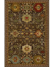 Valerie Eskitme Desenli Pamuk Tabanlı Yıkanabilen Kaydırmaz Antibakteriyel Şönil Salon Halısı