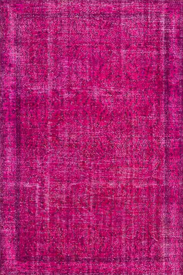 Zingararose Eskitme Desenli Pamuk Tabanlı Yıkanabilen Kaydırmaz Antibakteriyel Şönil Salon Halısı