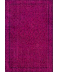 Zingararoseno Eskitme Desenli Pamuk Tabanlı Yıkanabilen Kaydırmaz Antibakteriyel Şönil Salon Halısı