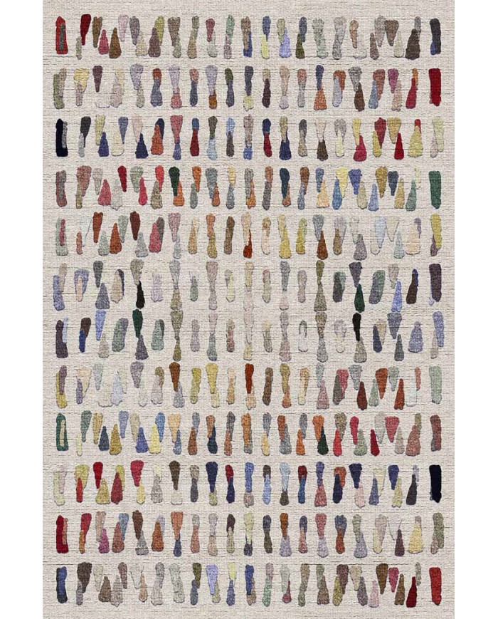 Zola Desenli Pamuk Tabanlı Yıkanabilen Kaydırmaz Antibakteriyel Şönil Salon Halısı