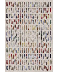 Zola Desenli Pamuk Tabanlı Yıkanabilen Kaydırmaz Antibakteriyel Şönil Salon Halısı