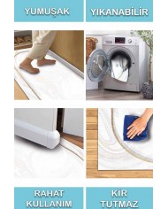 Bold Pamuk Tabanlı Yıkanabilen Kaydırmaz Antibakteriyel Şönil Mutfak Halısı