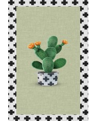 Cactus Pamuk Tabanlı Yıkanabilen Kaydırmaz Antibakteriyel Şönil Mutfak Halısı