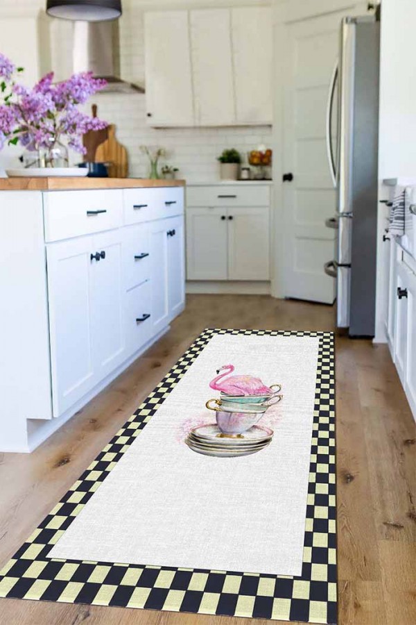 Dalya Pamuk Tabanlı Yıkanabilen Kaydırmaz Antibakteriyel Şönil Mutfak Halısı Dalya Pamuk Tabanlı Yıkanabilen Kaydırmaz Antibakteriyel Şönil Mutfak Halısı